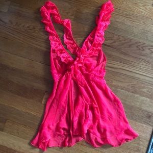 Victoria secret lingerie top, cherry red